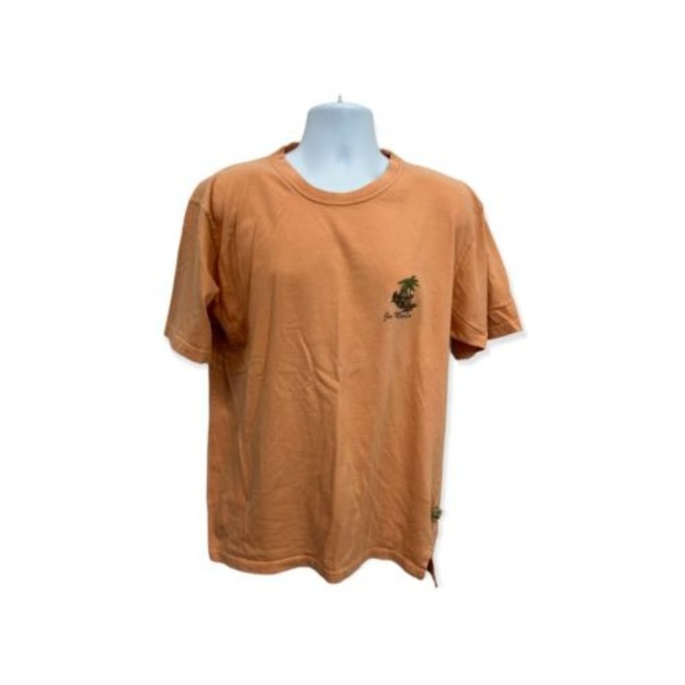 Joe Marlin Mind the Martini Mens T-shirt size Large Coral Peach Orange